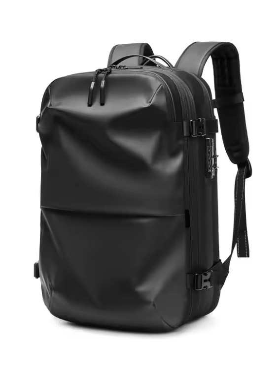 Men's Smart Travel Backpack with Vacuum Compression & Laptop Compartment